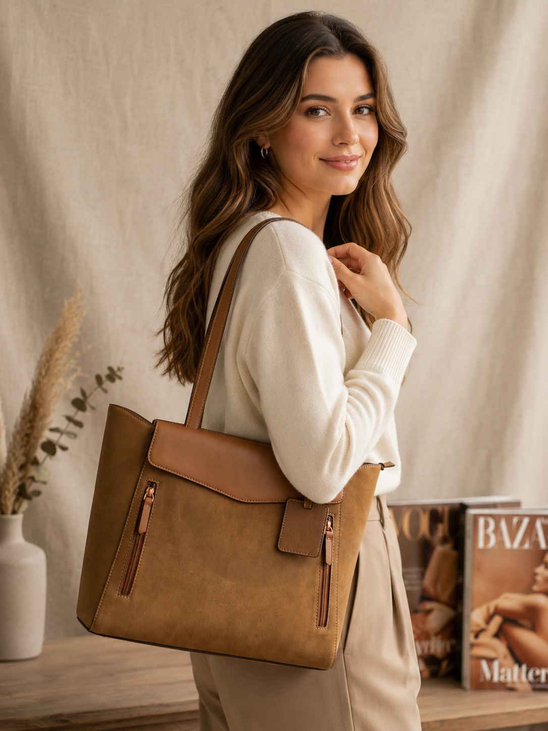The Metropolitan Tote - Caramel