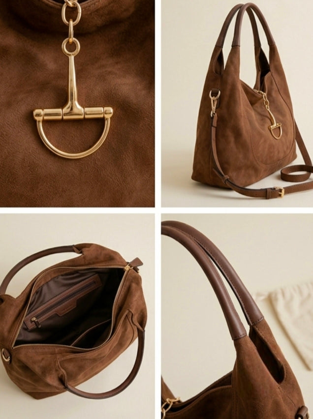 Mocha Drape Luxe Tote