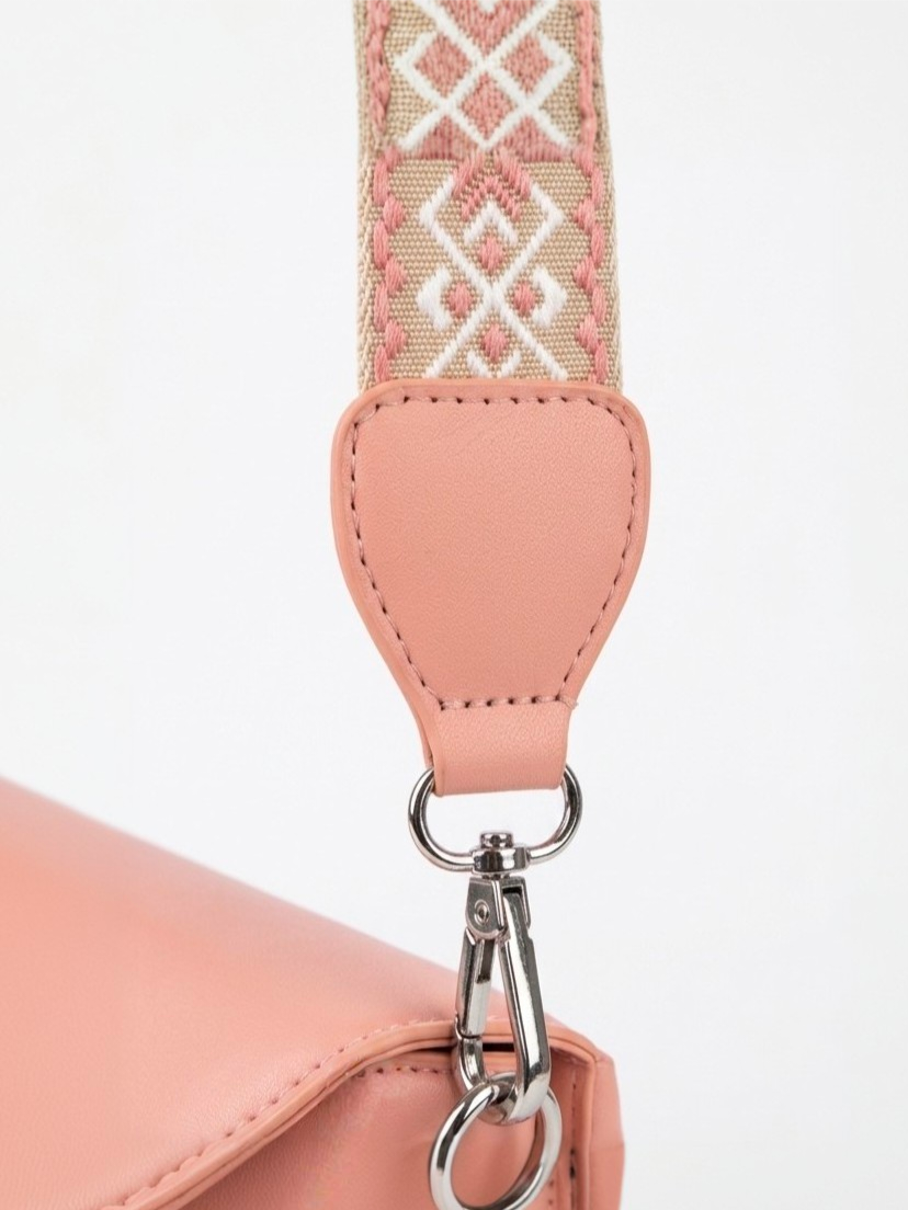 Blush Bow Charm Sling Bag