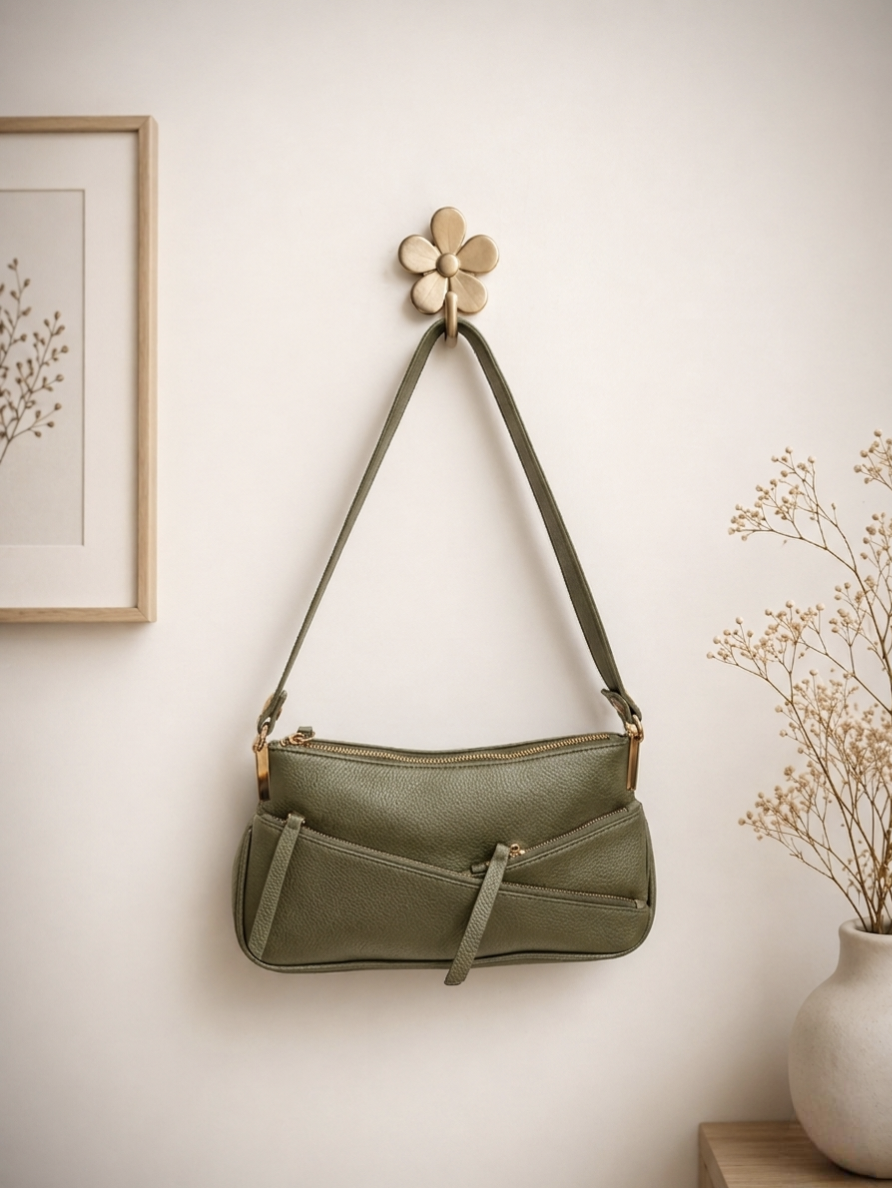 Chic Sling Dual Zip Bag - Sage Green