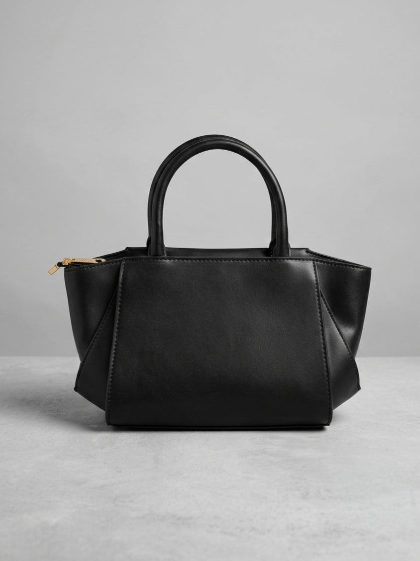 Woven Aria Satchel - Black